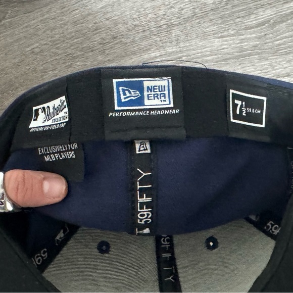 New Era 59FIFTY Florida Marlins Navy Fitted MLB Cap 7 1/2 7.5 - Picture 6 of 7